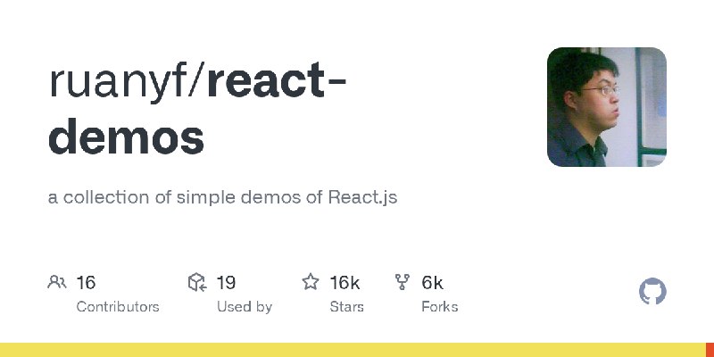 GitHub - ruanyf/react-demos: a collection of simple demos of React.js