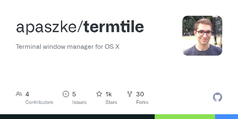 GitHub - apaszke/termtile: Terminal window manager for OS X